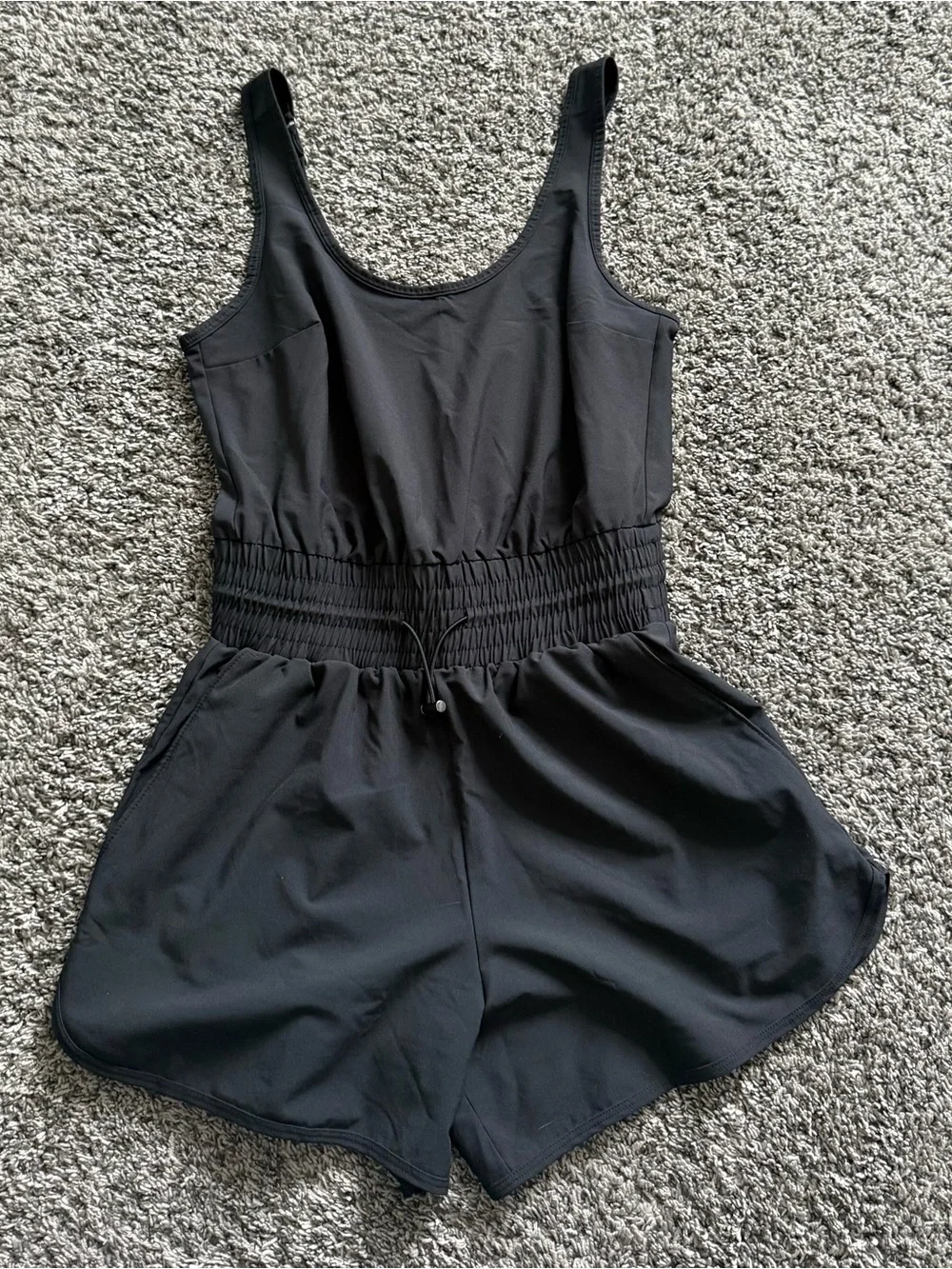 Abercrombie & Fitch Black Smocked-Waist Romper - Picture 1 of 3